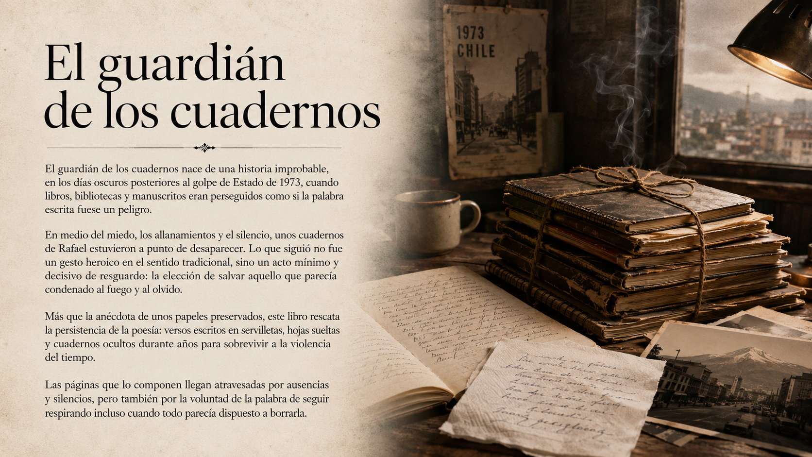 El guardián de los cuadernos Portada del libro El guardián de los cuadernos, de Santiago Alonso.