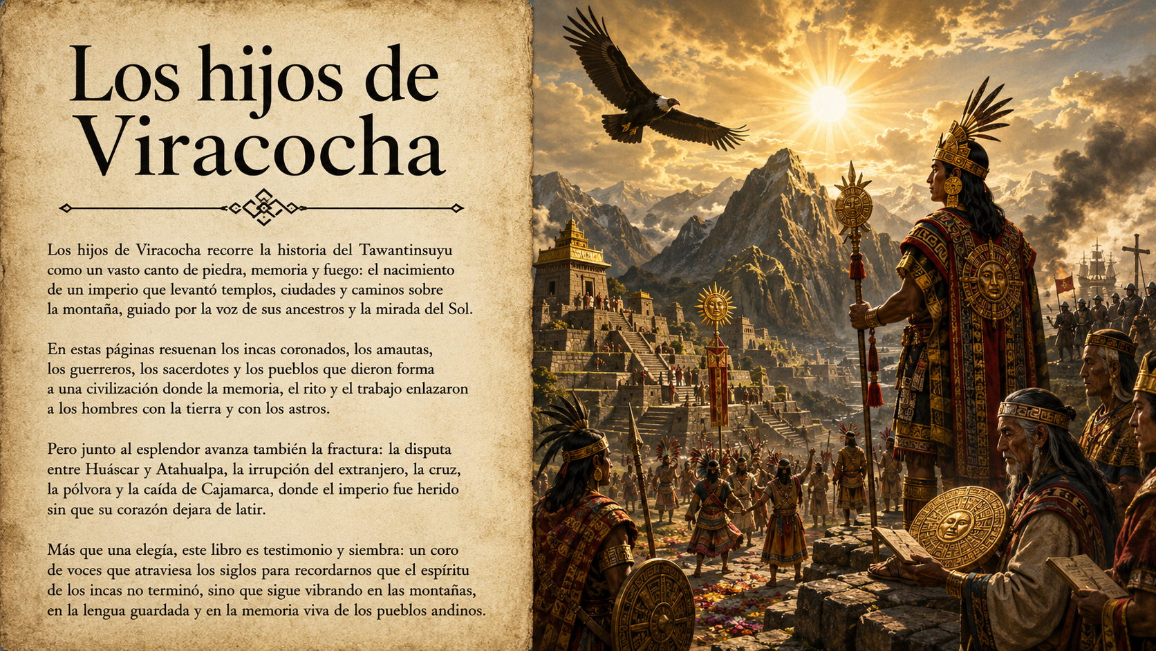 Los hijos de Viracocha Portada del libro Los hijos de Viracocha, de Santiago Alonso.