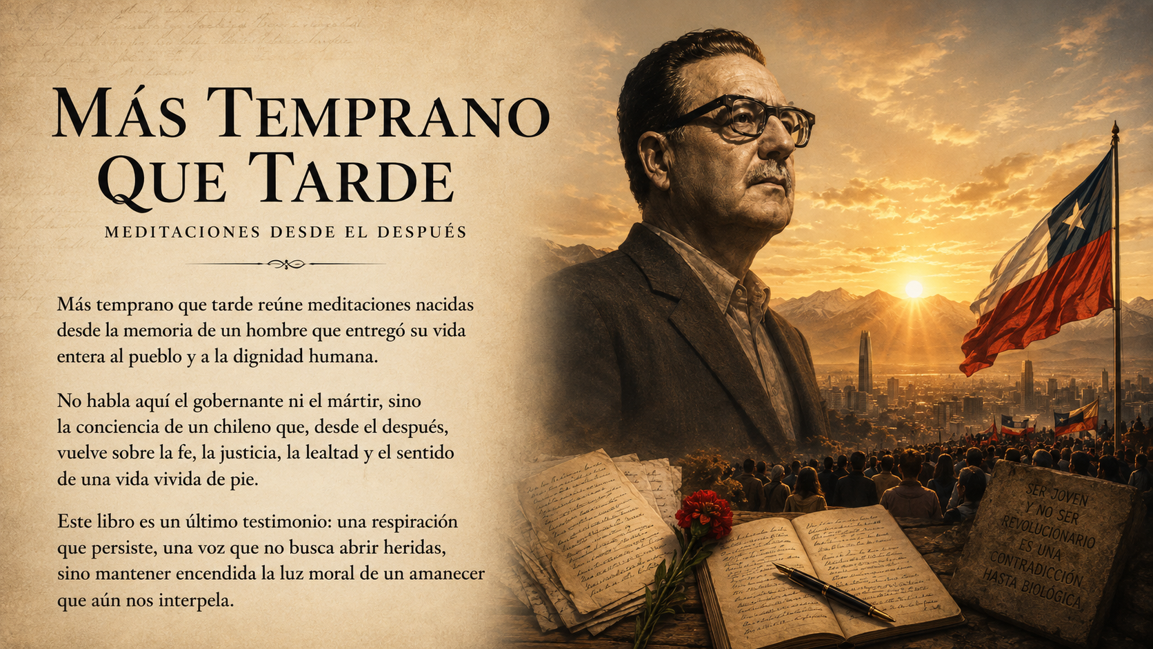 Más temprano que tarde Portada del libro Más temprano que tarde, de Santiago Alonso.