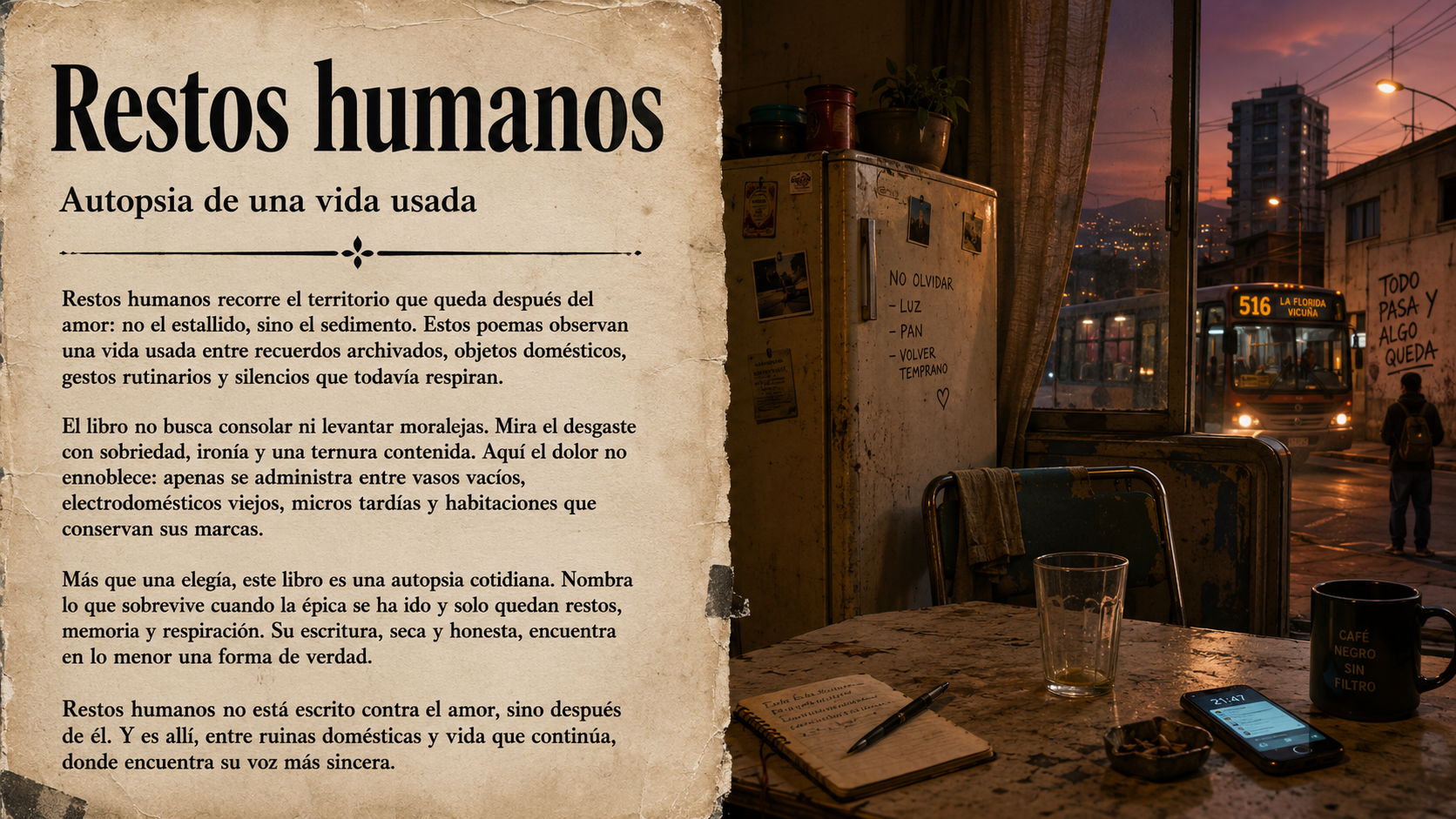 Restos humanos Portada del libro Restos humanos, de Santiago Alonso.